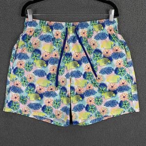 Vilebrequin Okohina Reef Paradise Swim Shorts Mens XL Fish Mesh Lined Trunks